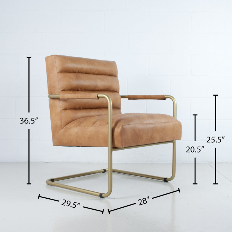 Chaise et demi Danford, Brun clair