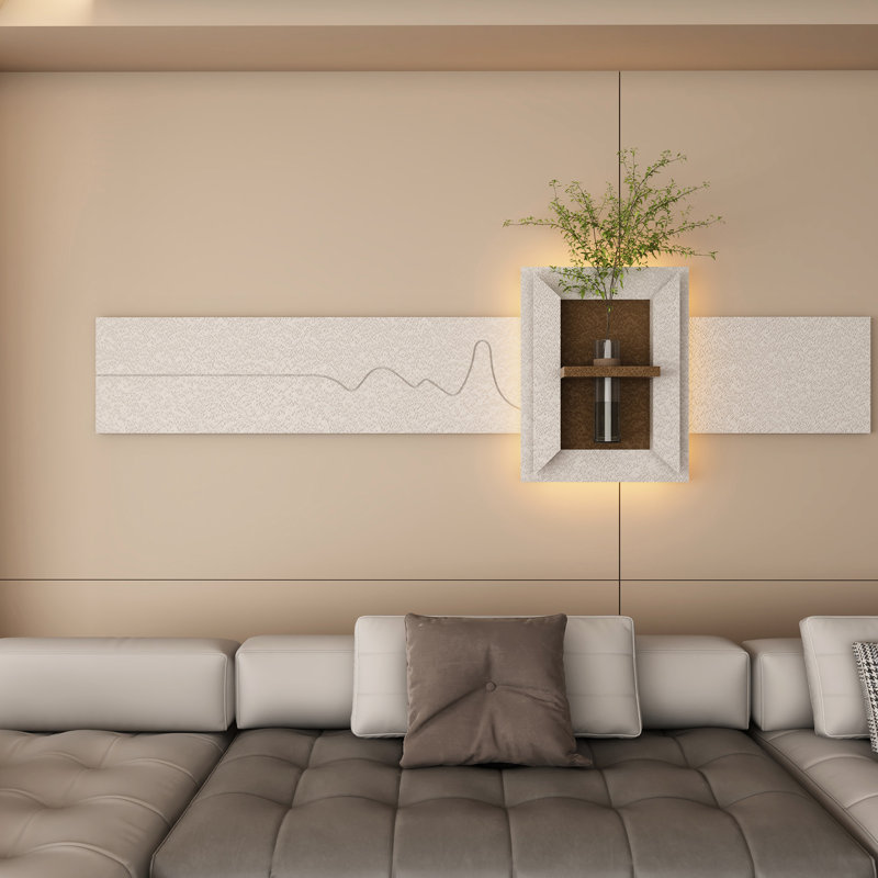 Remote Control 3d Wall Decor With Adjustable 3 - Colour Led, , Simulated Plants, And Art Glass Vase For Corridor. , 4.6 In Led Vase, Diy Flower Growth Bedroom. Coffee 12.87 Deep