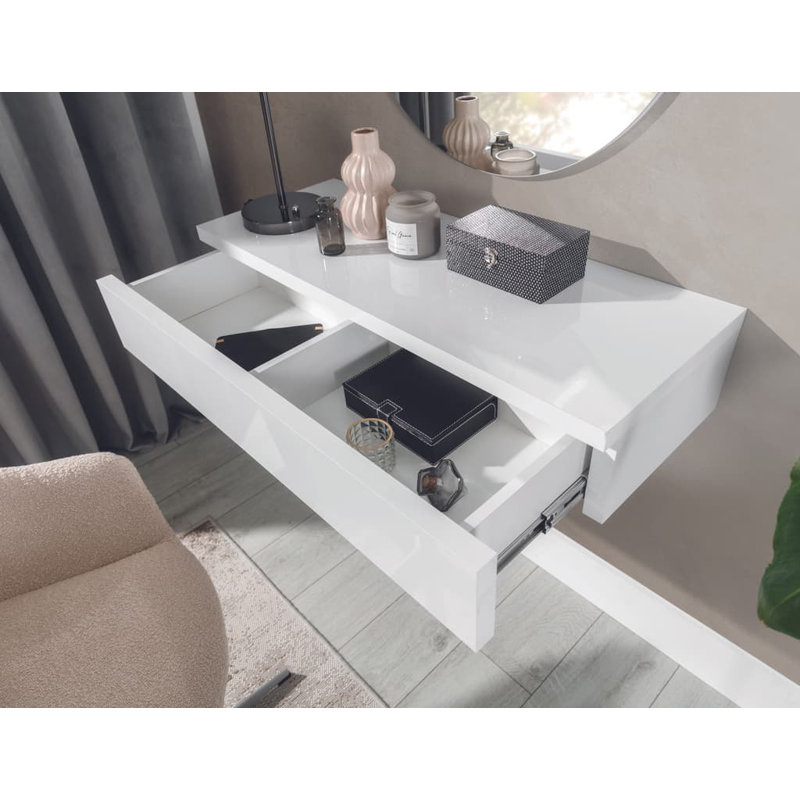 Navene Floating Desk, White