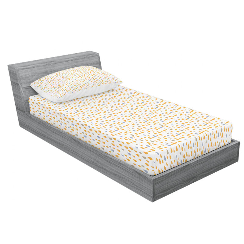Microfiber Paisley Sheet Set, Twin XL Sheet Set with Fitted Sheet