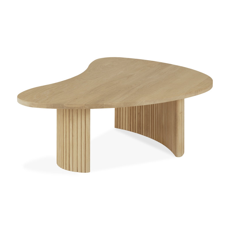 Boomerang Solid Wood Coffee Table, Oak