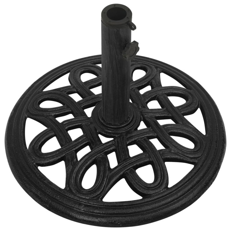 Clermt Cast Iron Free Standing Umbrella Base, black