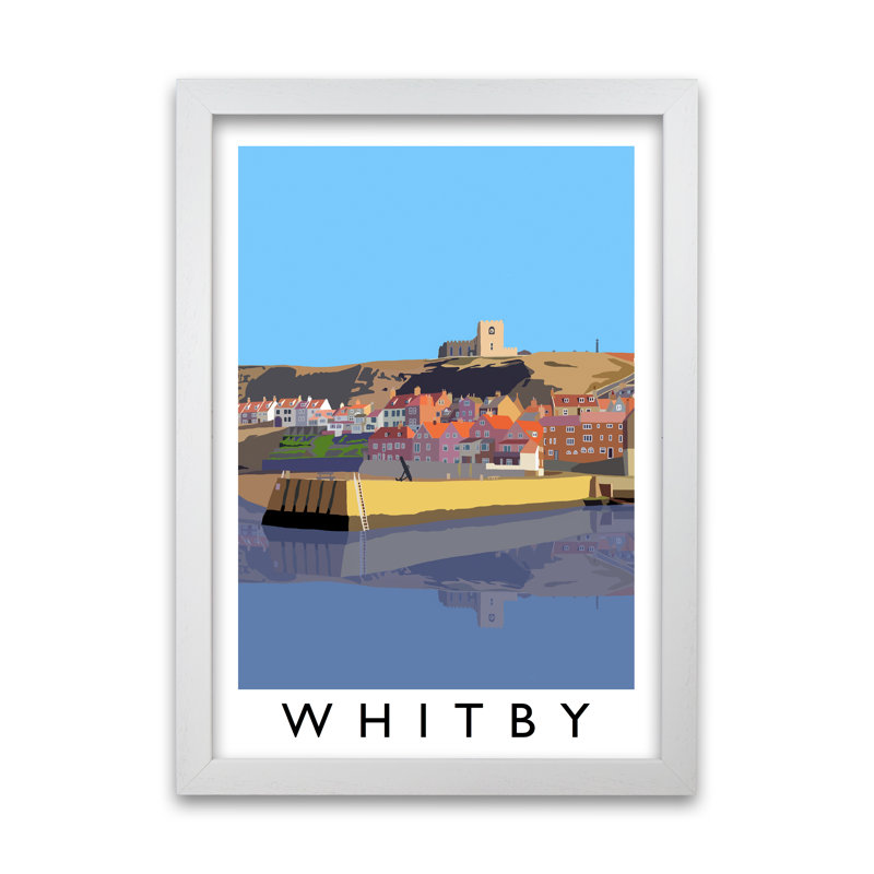 Whitby by Richard O'Neill - Single Picture Frame Print, White, 841 cm H x 594 cm W