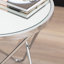 Ducharme Sofa Side Table for Living Room Furniture, 50cm Metal Bedside Table, Glass Top End Table-37715149