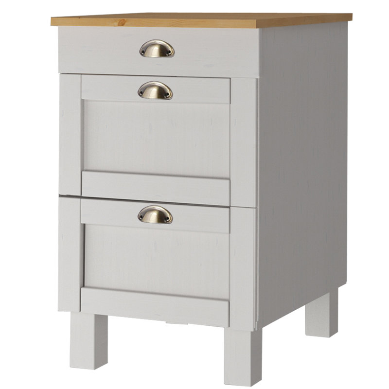 Edgarton Matte Base Unit, White/Honey