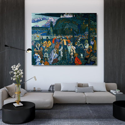 «The Colorful Life» par Wassily Kandinsky - Art mural sur toile tendue avec châssis