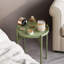 Table basse moderne verte de 17,3 po x 22,4 po x 17,3 po | Fabrication 100% métal, poids léger à 5,3 lb | Conception élégante de couleur unie, parfaite pour les salons contemporains et les espaces confortables, élégante et durable-432009860