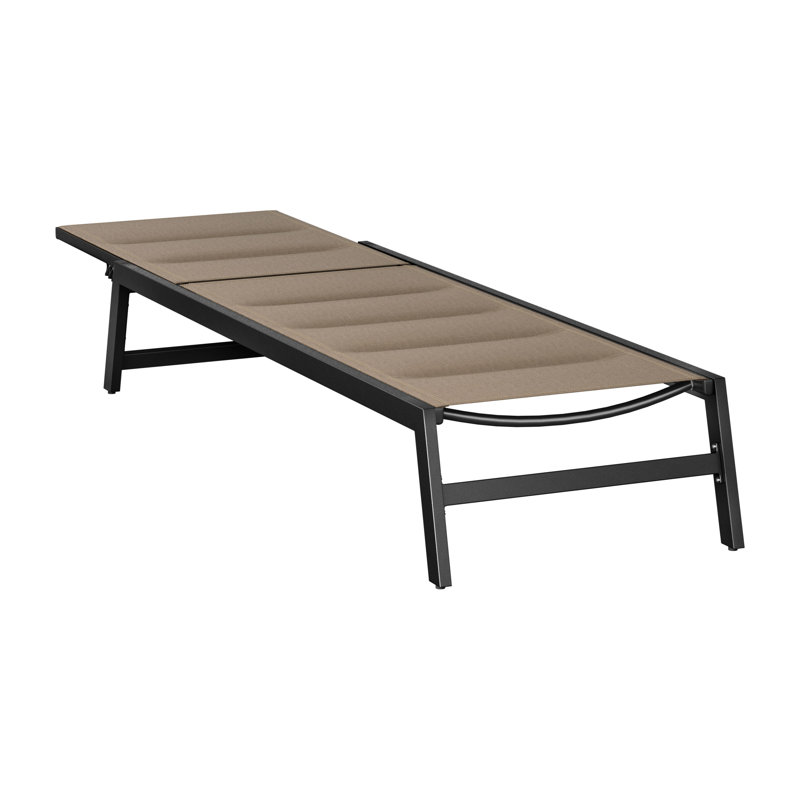 Chaise longue inclinable 80 po Adlan, Taupe