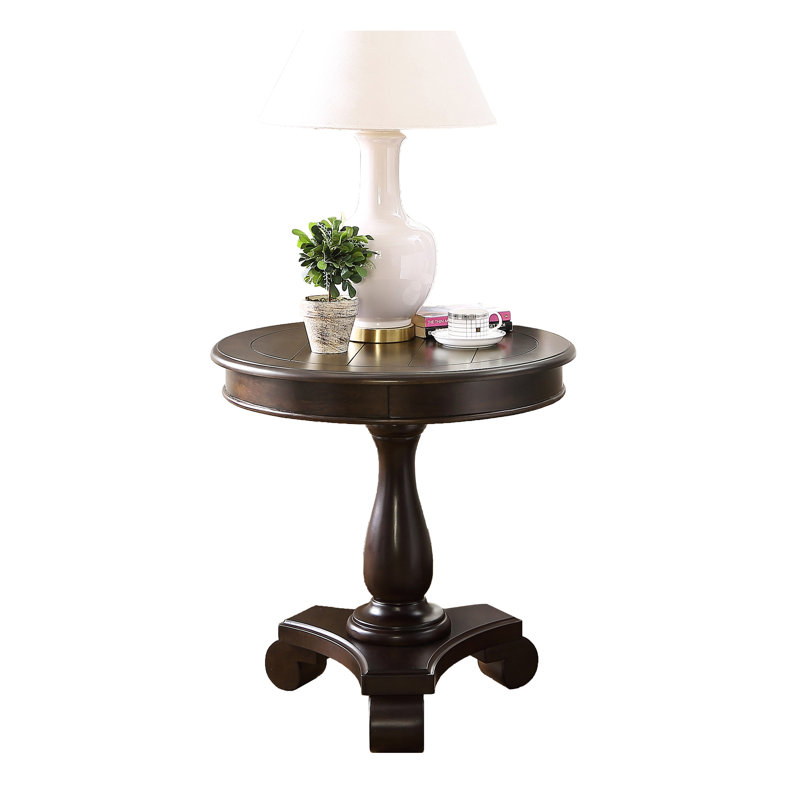 Table de bout en bois 26 po x 26,5 po, H 25,6 po x l 26 po x P 26 po, Espresso