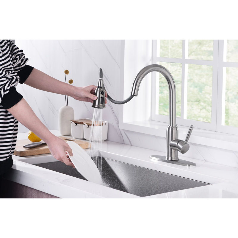 Pull Down Kitchen Faucet, Brushed Nickel