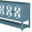 Console / armoire de rangement / buffet élégant avec portes en miroir, tablettes spacieuses et pieds en bois d'acacia durable-361833579