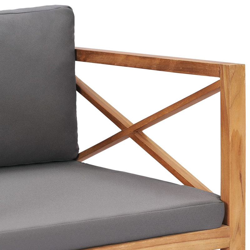 Dimilta Teak Garden Bench, Grey