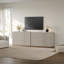 Buffet cannelé moderne à 2 portes et 3 tiroirs l 54,7 po avec tablettes réglables-1305847114-1283525479