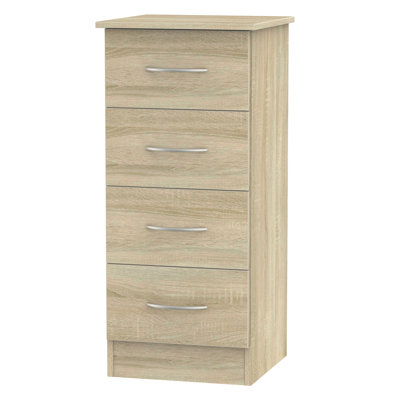 Crete 4 Drawer Bedside Table