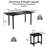 5-piece Dining Table Set For 4-8 People, 63" Large Extendable Kitchen Table Set With 4 Square Stools, Dining Room Table, Easy Assembly & Clean