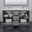 Strada 59.25'' Double Bathroom Vanity Base Only-1554335722