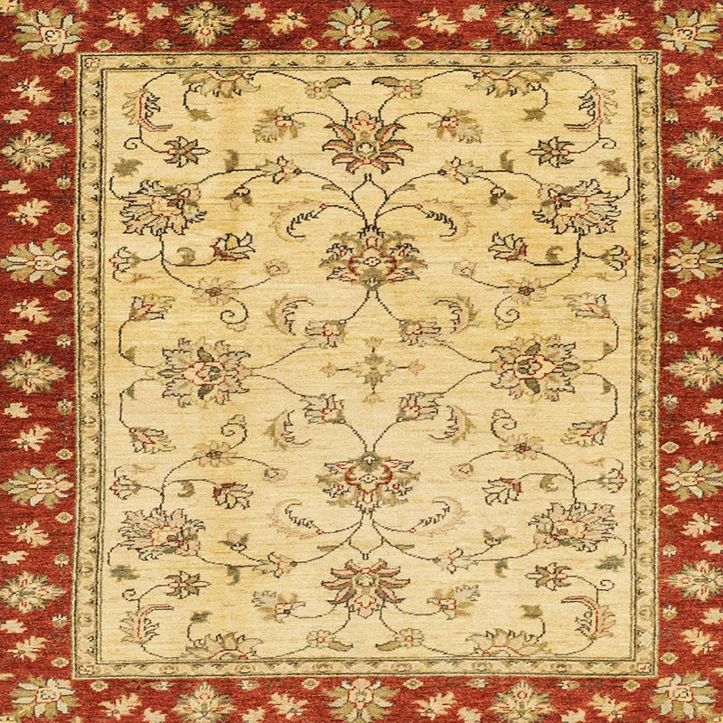 Tapis 100% abstrait 2991 lavable à la machine, Carré 4 pi