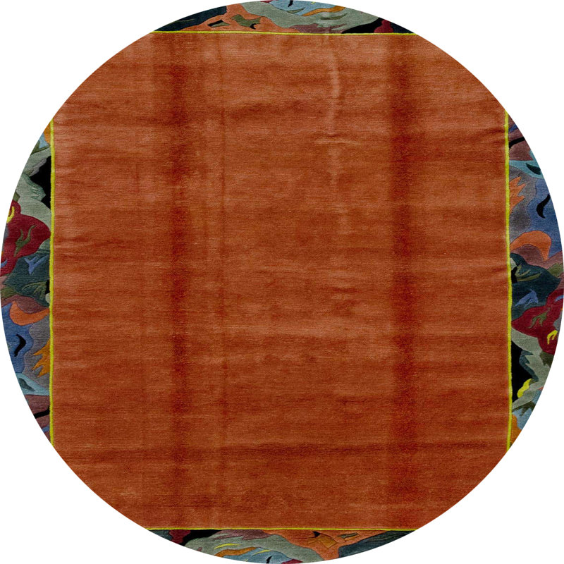 Abstract Indoor Rug, Round 7'