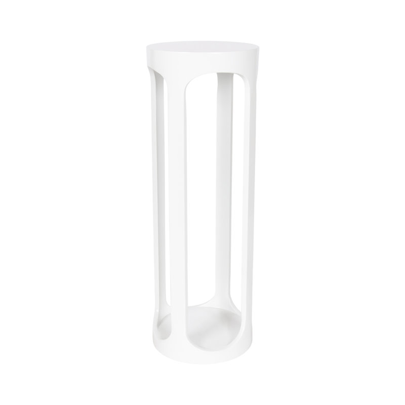 Dahl Round Wooden Drink Table, White
