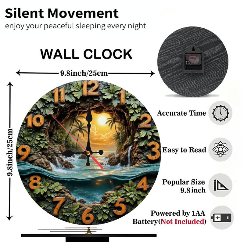 Horloge murale Tropical Beach