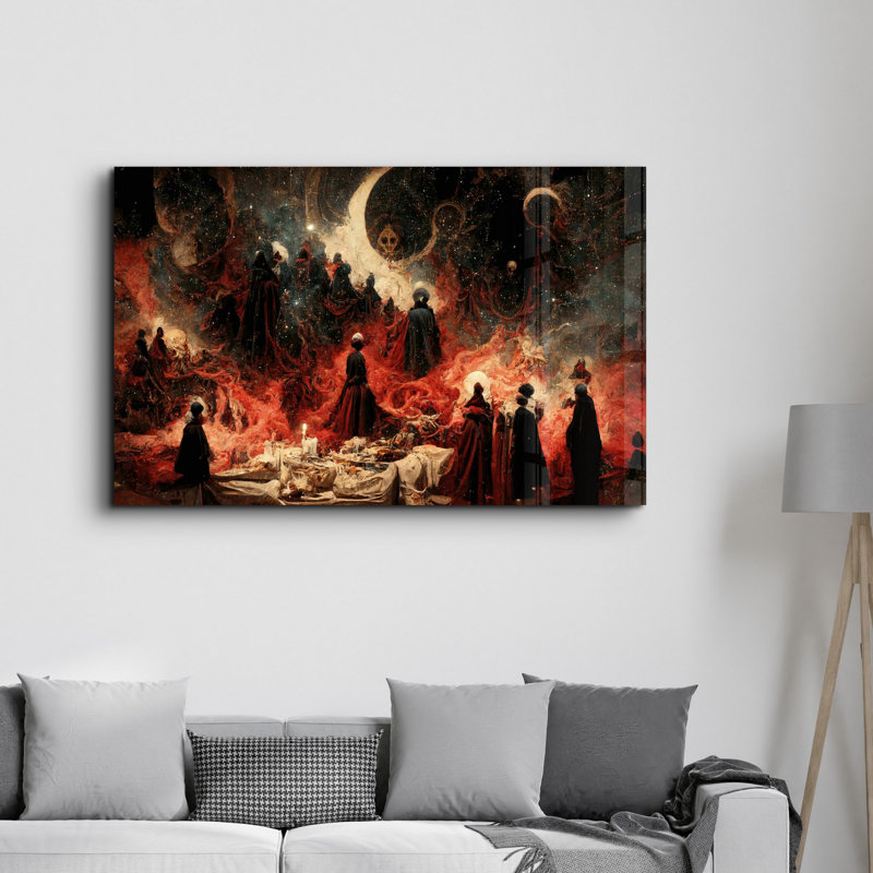 Peinture murale élégante en verre trempé 18,1 po x 28,3 po | 100% verre trempé, épaisseur: 0,16 pouce | Imprimé UV pour des couleurs éclatantes et une durabilité | Parfait pour la décoration intérieure et l'esthétique moderne