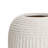 Beige Ribbed Round 15.2-Inch Tall MgO Vase