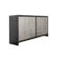 Buffet Betie, 72 po, acier vieilli, bois noir