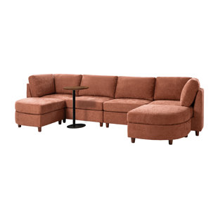 Dayman 125" W Storage Sectional with Ottoman