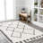 Schlenker Moroccan Diamond Shag White/Gray Rug-1586838619