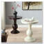 Table d'appoint blanc antique avec base piédestal