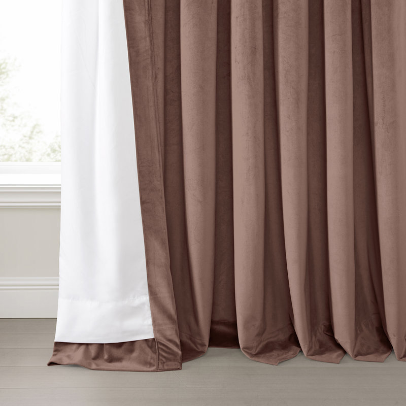 Rideaux en velours moelleux Matra pour chambre à coucher ‑ rideaux obscurcissants pour les fenêtres de salon, panneau simple