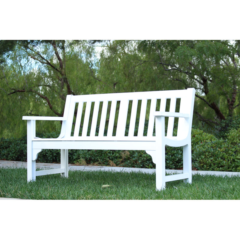Banc de parc en aluminium coulé Bonas, Blanc