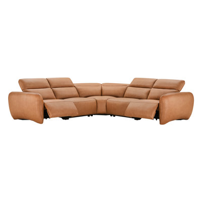  Canapé modulaire inclinable électrique en cuir véritable 5 pièces Astro