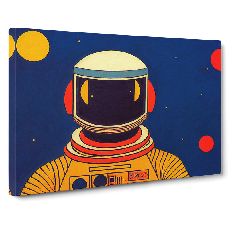 Retro Astronaut Vol.2 - Wrapped Canvas, 50cm H x 76cm W x 3cm D