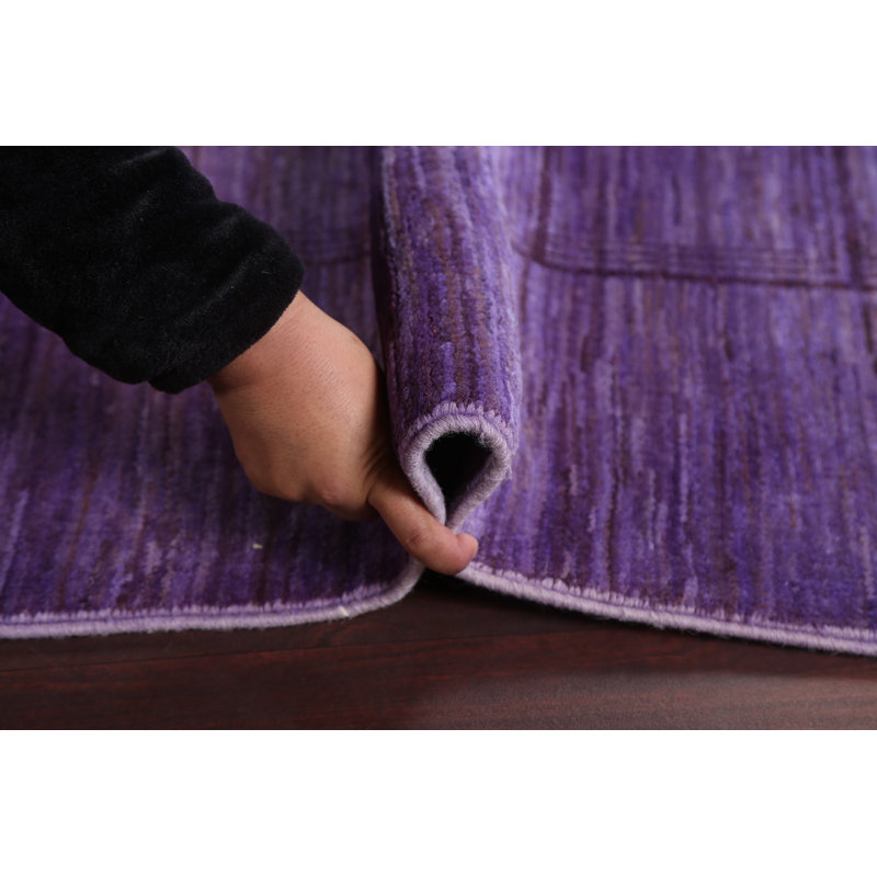 Tapis mauve à motif oriental Gabbeh 6 x 10