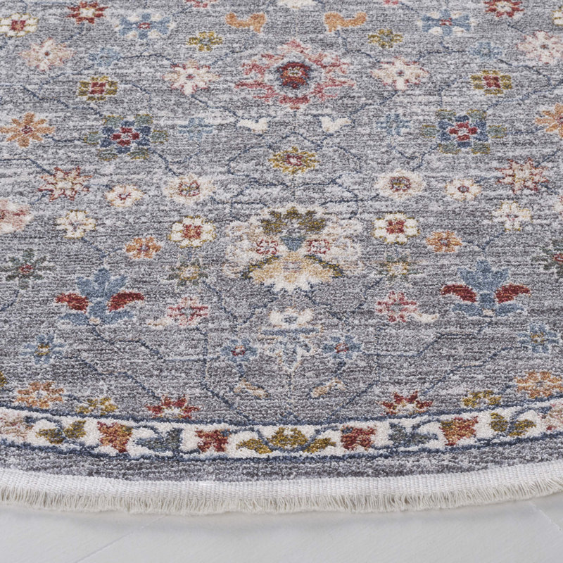 Kempton Floral Rug, Round 6'7"
