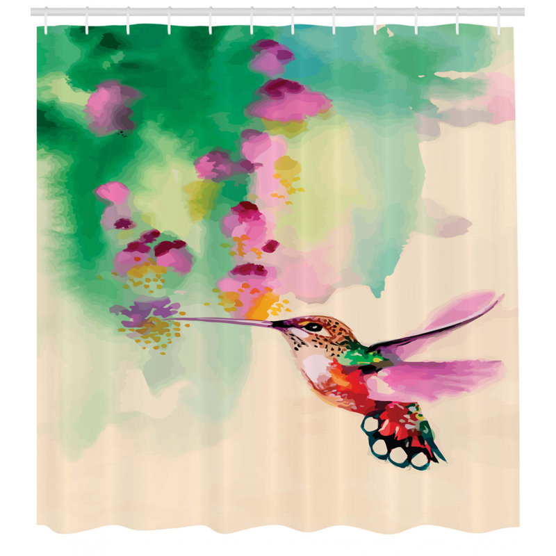 Shower Curtain with Hooks Included, 84" H x 69" W