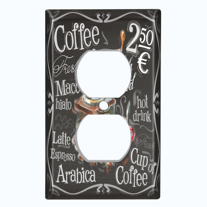 Food & Beverage Themed 1 - Gang Duplex Outlet Standard Wall Plate