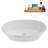 60" Streamline Soaking Glossy White Freestanding Tub and Tray With Internal Drain-108298473