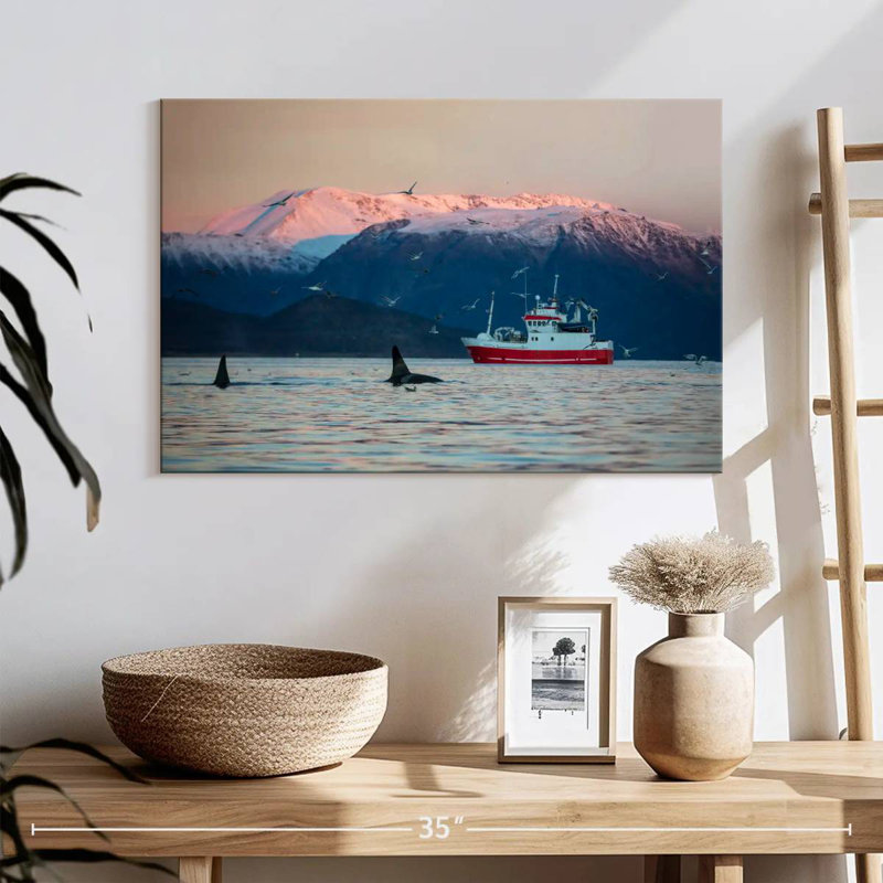 Mehar fjords et orques, H 16 po x l 24 po