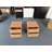 (Set Of 2)Mid-Modern Nightstand Bedside Table With Grille Design & Two Drawers