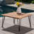 Rustic Backyard Coffee Table - Wood & Metal Frame, 32.5" W X D 18" H, 22.13Lb, Brilliance Frame With Top 32"X32"X17.48", Sparkle