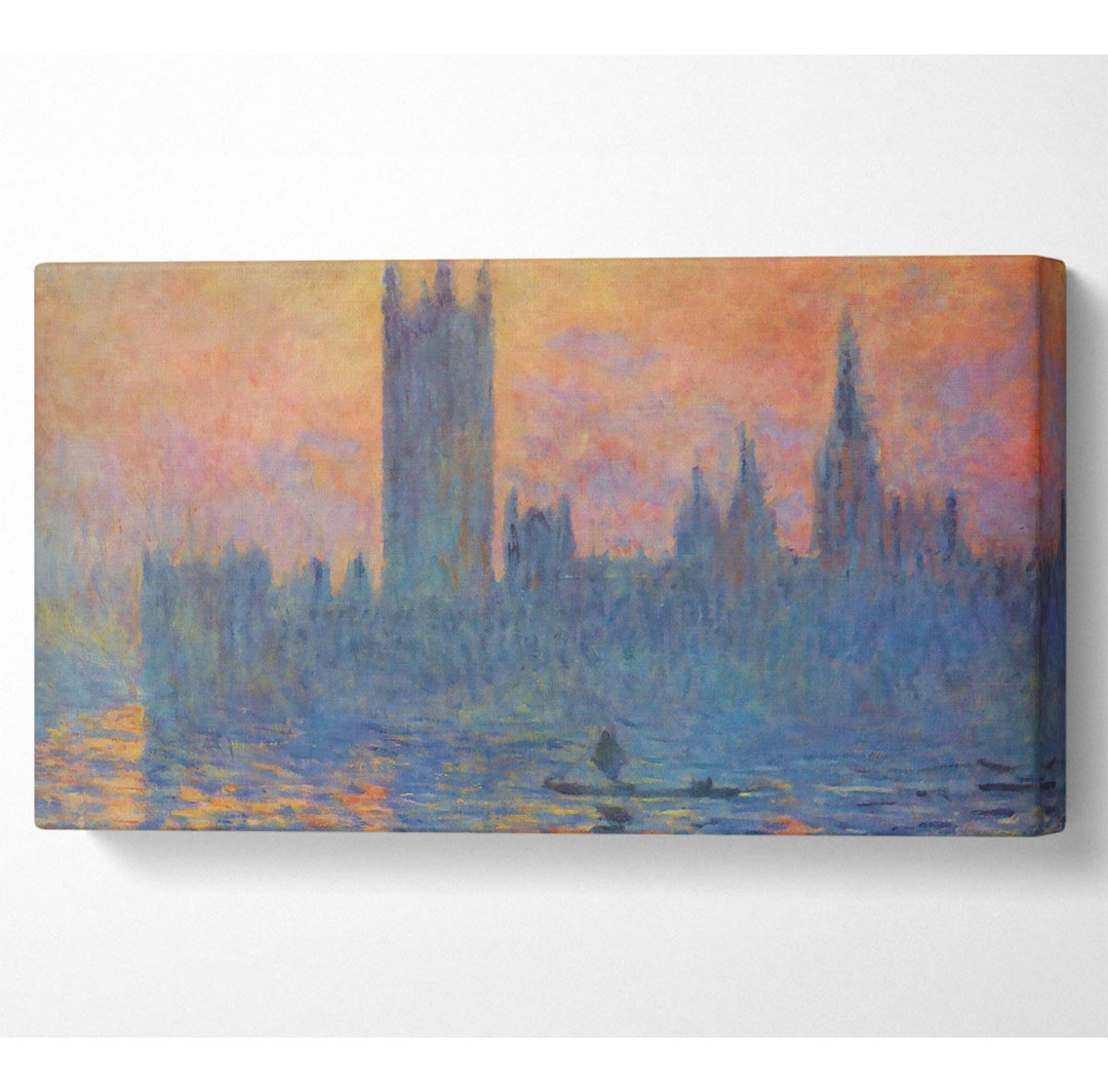 Dahle Monet Londoner Parlament im Winter - Leinwand Kunstdrucke