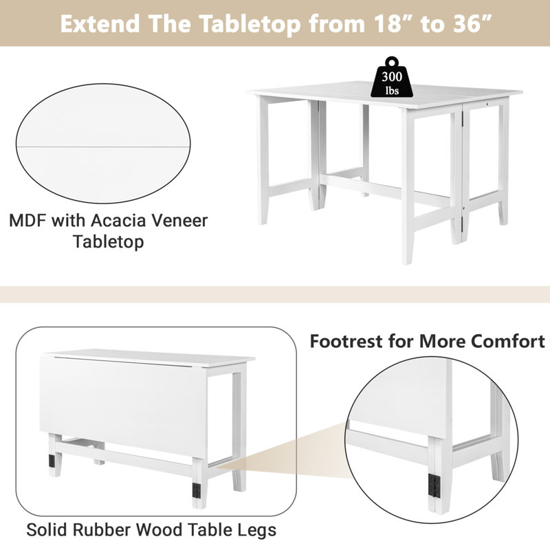Charming Farmhouse-Style Extendable Dining Table For Versatile Spaces