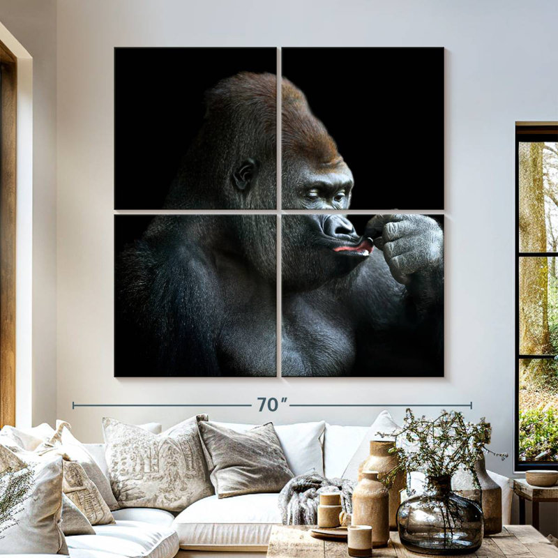 Brampt Relaxing Gorilla, 57'' H x 57'' W