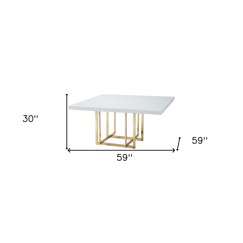 Table de salle à manger Gracie Mills, Gold