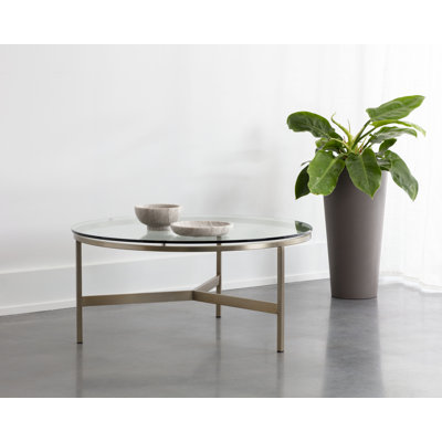 FLATO COFFEE TABLE - ANTIQUE BRASS - Gold
