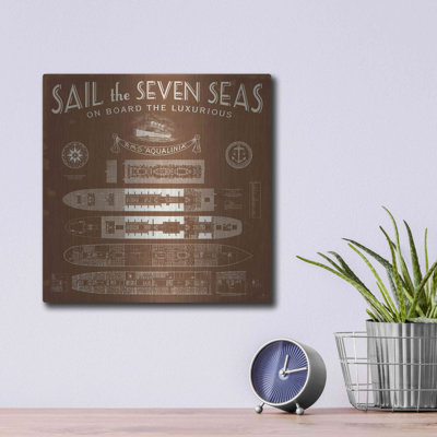«Sepia Luxury Liner» par Sue Schlabach, art mural en métal
