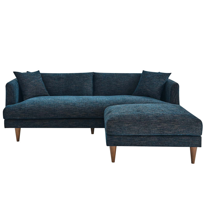 Modway Zoya 84.5'' Sofa, Blue 100% Polyester