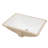 21.5"x15" White Ceramic Rectangular Undermount Bathroom Sink with Overflow